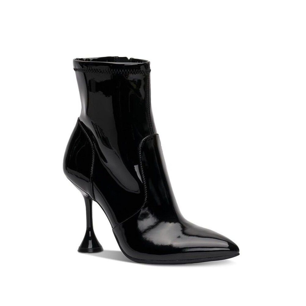INC Womens 7.5 M Black Patent Ibrina High Heel Ankle Booties NIB KW0